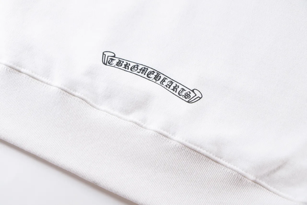 P290 Chrome Hearts Chrome Hearts Sanskrit Letter Print Phantom Color Cross Sweatshirt Size: S M L XL Color: Black, White